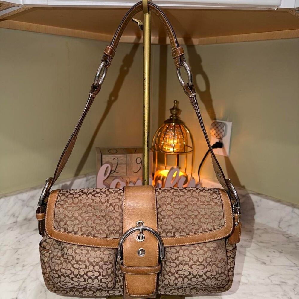 Coach Women's Brown and Tan Bag